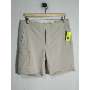 All in Motion Mens Cargo Golf Shorts Light‎ Grey 34 NWT